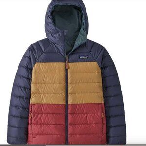 Patagonia Boys' Reversible Down Sweater Hoodie size L